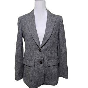 J.Crew Sommerset Blazer in Heather Graphite English Wool Herringbone Size 2